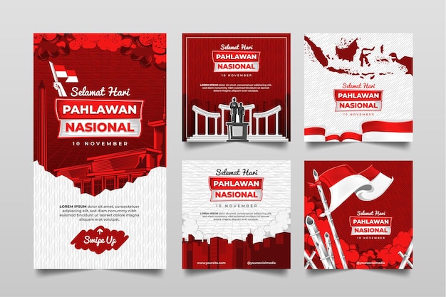 Hari pahlawan nasional social media vorlagensammlung