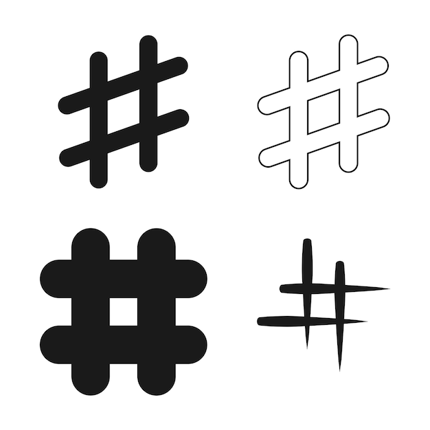 Vektor hashtag-icon-vektor-illustrationsdesign