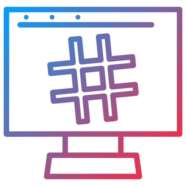 Vektor hashtag-icon-vektorbild kann für neue medien verwendet werden