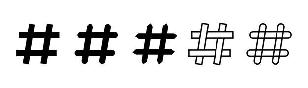 Vektor hashtag-symbol-vektorgrafik