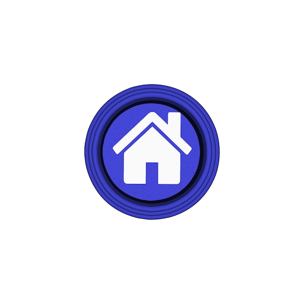 Haus 3D-Symbol flache Vektorvorlage Design Illustration