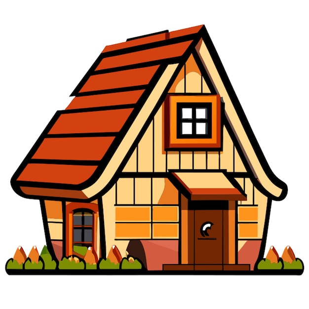 Vektor haus-clipart-vektor-illustration karikatur