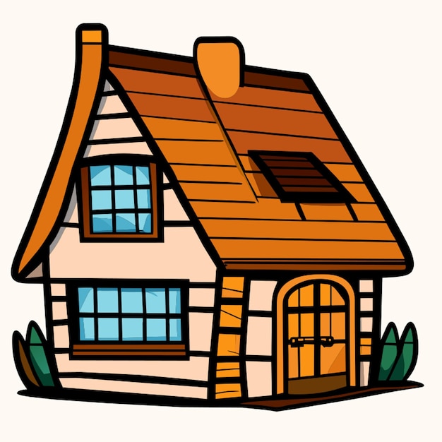 Vektor haus-clipart-vektor-illustration karikatur