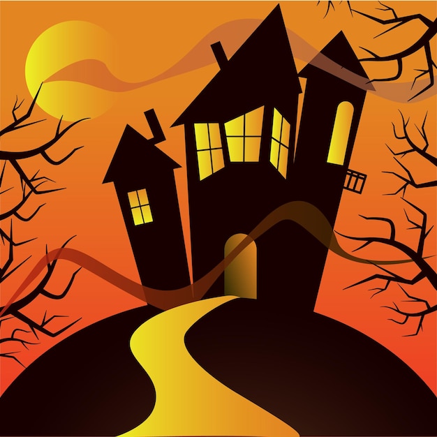 Haus der Angst in der Halloween-Nacht