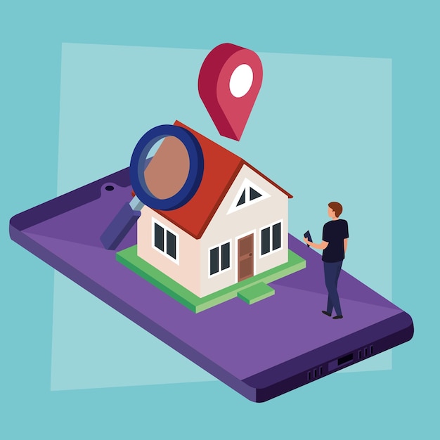 Haus im Smartphone