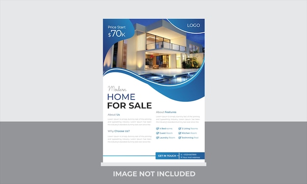 Haus immobilien sale flyer poster vorlage