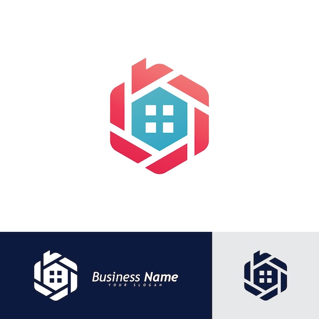 Haus-Logo-Vektorvorlage Kreative Immobilien- und Hausbau-Symbol-Logo-Vorlage