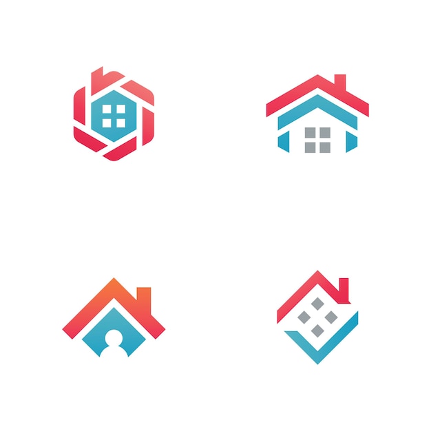 Haus-logo-vektorvorlage kreative immobilien- und hausbau-symbol-logo-vorlage