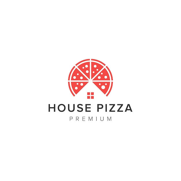 Vektor haus pizza logo
