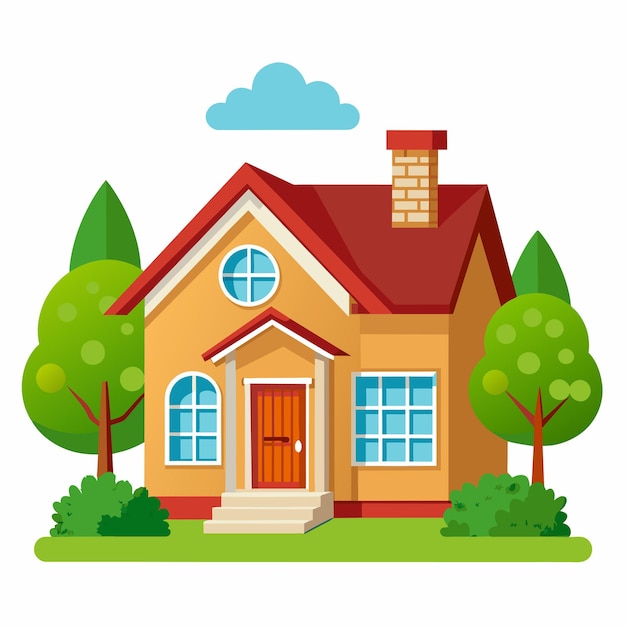 Haus-Vektorkunst oder Gartenhaus-Clipart