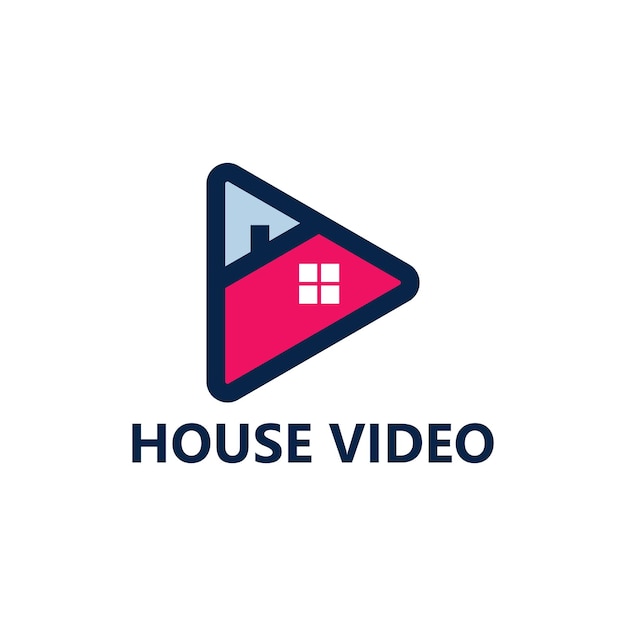 Haus video logo vorlagendesign