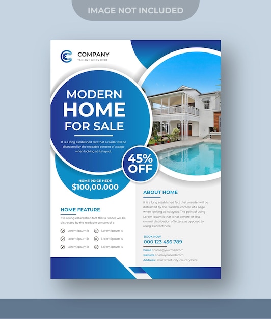 Haus zum verkauf immobilien flyer design digitales marketing instagram post