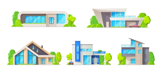 Hausbau auf dem land häuser immobilien-symbole