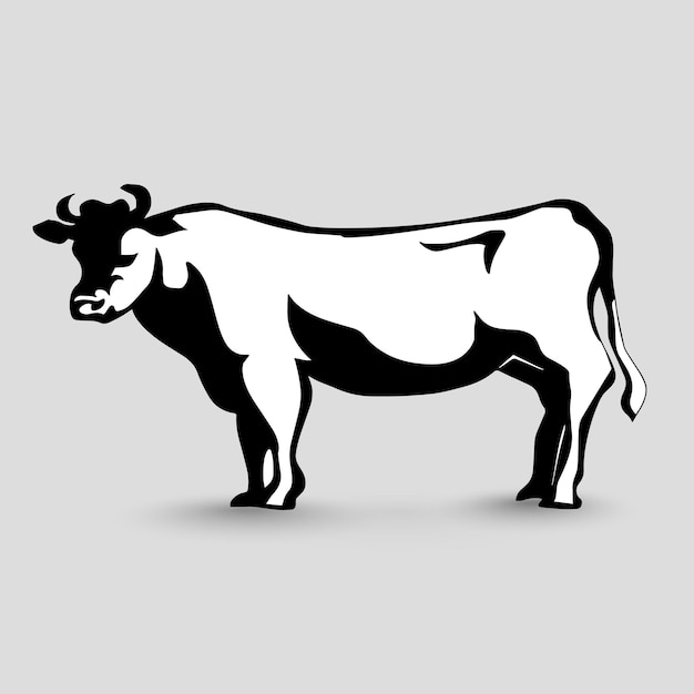 Haustier Kuh schwarz und weiß