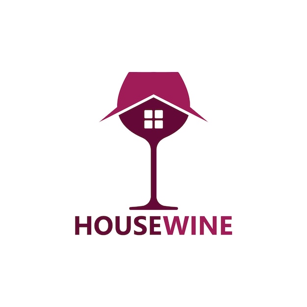 Hauswein logo vorlagendesign