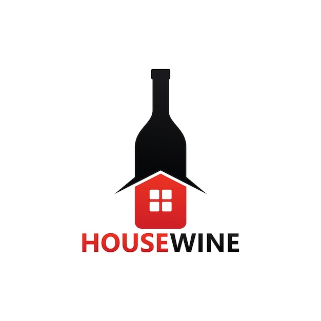 Hauswein logo vorlagendesign