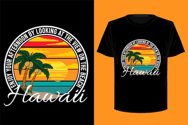 Hawaii retro-vintage-t-shirt-design