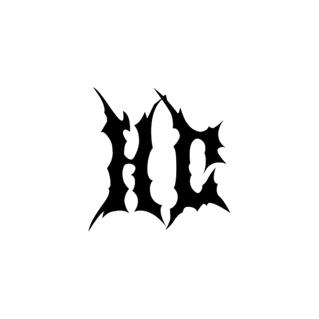 HC-Monogramm-Logo-Design, Buchstabe, Text, Name, Symbol, monochromes Logo, Alphabet-Zeichen, einfaches Logo