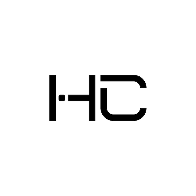 HC-Monogramm-Logo-Design, Buchstabe, Text, Name, Symbol, monochromes Logo, Alphabet-Zeichen, einfaches Logo