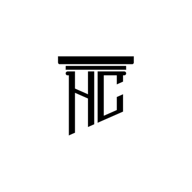 HC-Monogramm-Logo-Design, Buchstabe, Text, Name, Symbol, monochromes Logo, Alphabet-Zeichen, einfaches Logo