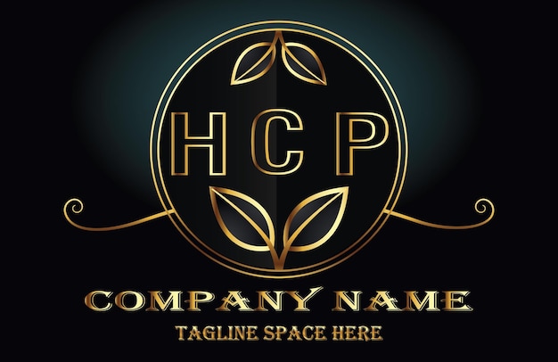 Vektor hcp-logo mit buchstaben