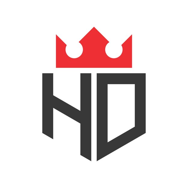 HD-Kronen-Logo Krone auf Buchstaben-HD-Logo-Design-Vorlage