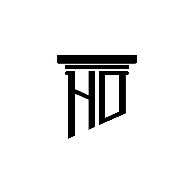 HD-Monogramm-Logo-Design Buchstaben-Text-Namen-Symbol Monochrom-Logotyp-Alphabet-Zeichen-Einfach-Logo