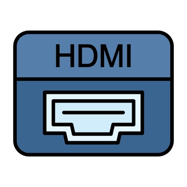 Vektor hdmi, hafen, flache, illustration