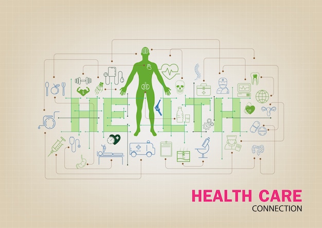 Health Care-Schriftzug