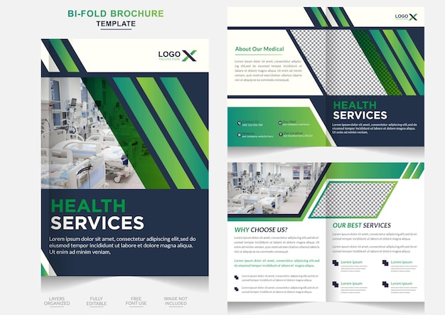 Healthcare medical bifold business broschüre firmenprofil design