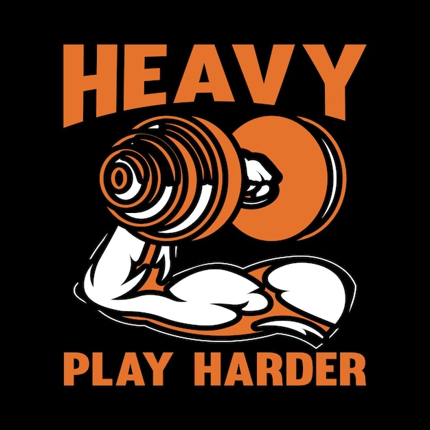 Vektor heay fitness-shirt-design