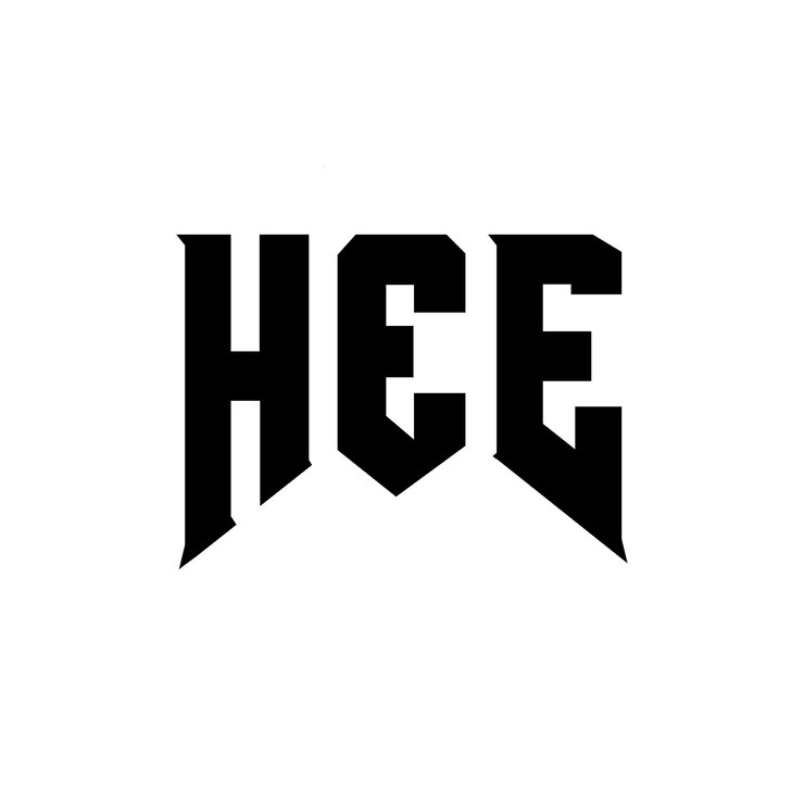 Vektor hee buchstaben-logo-design für das technologieunternehmen hee logo-design schwarz-weiß-farbkombination hee logo hee vektor hee design hee icon hee alphabet hee typografie logo design