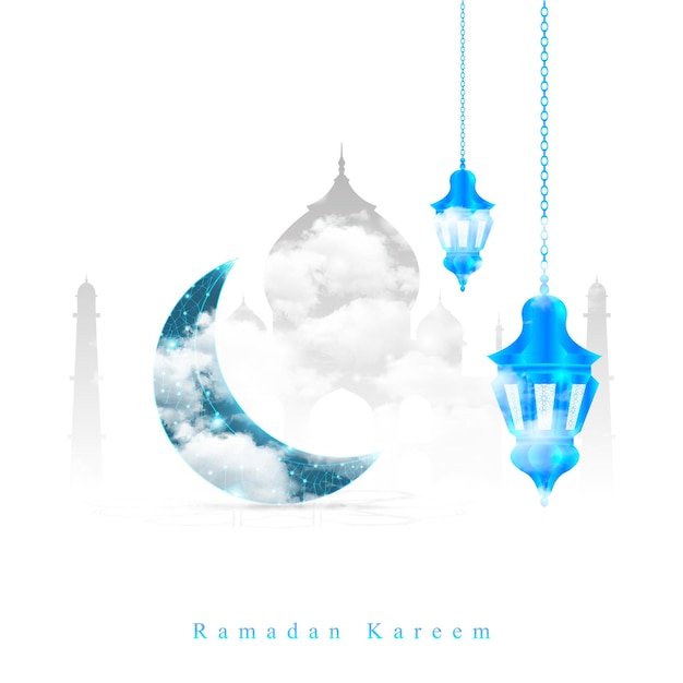 Heiliger ramadan kareem-mond. fastenmonat für muslime.
