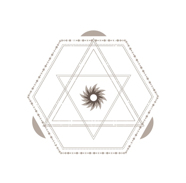 Vektor heiliges geometrisches symbol isoliert auf weißem hintergrund