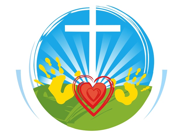 Vektor heiliges kreuz-logo