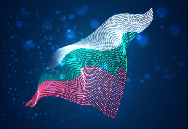 Hell leuchtende landesflagge von bulgarien
