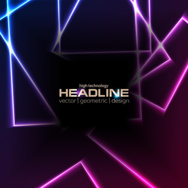 Hellblau-lila Neon-Laserlinien abstrakter Hintergrund