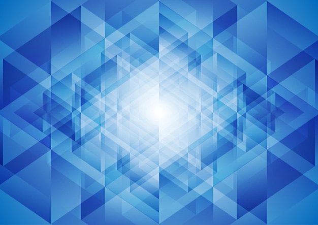 Hellblauer, polygonaler Tech-Hintergrund. Abstraktes geometrisches Mosaik-Rhombus-technisches Design. Moderne Vektorillustration