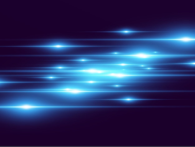 Hellblauer vektor-spezialeffekt glühende schöne helle linien auf dunklem hintergrund