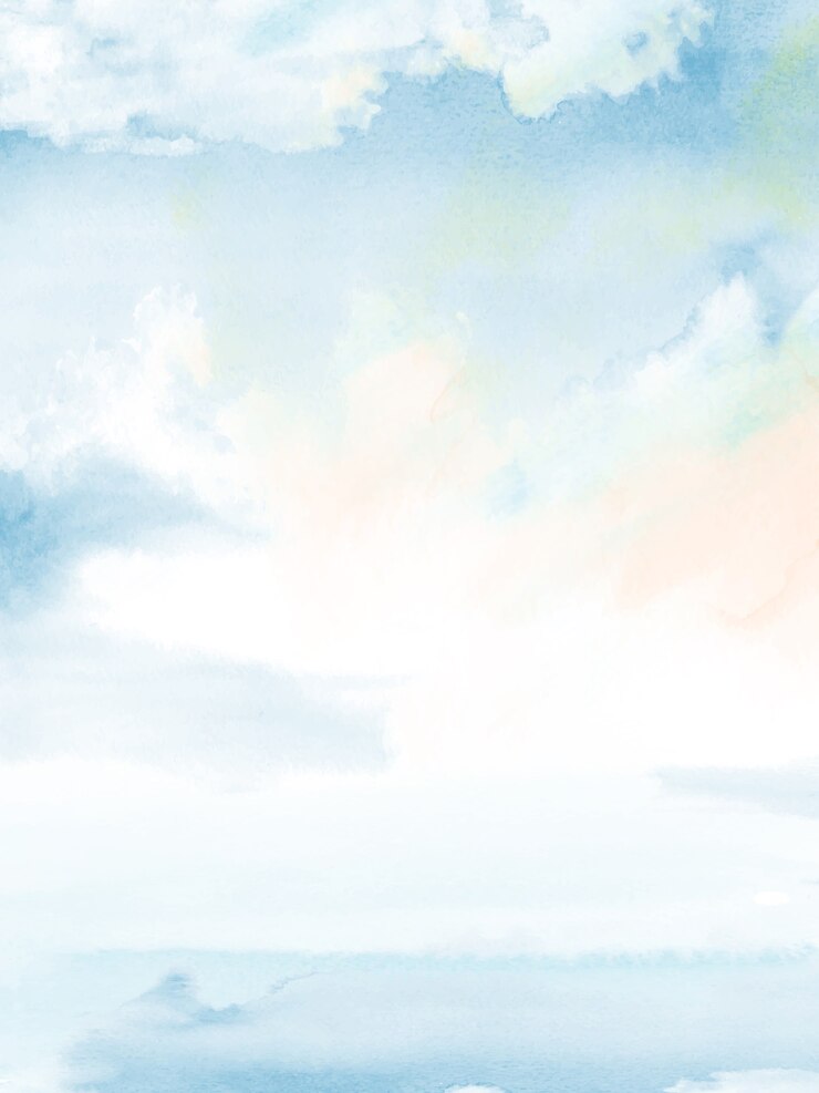 Helle Farben mit blauem Aquarellverlauf