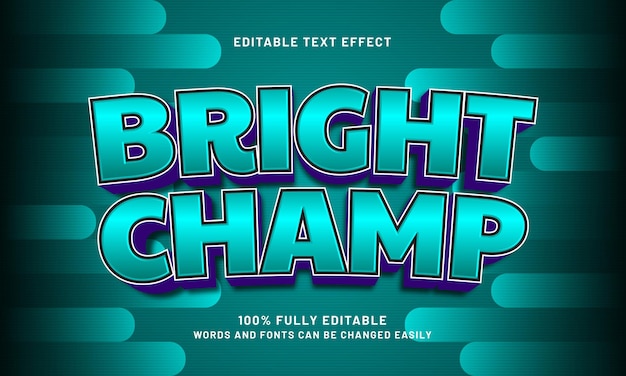 heller Champion bearbeitbare Texteffekte mit einem intelligenten und Spielthema
