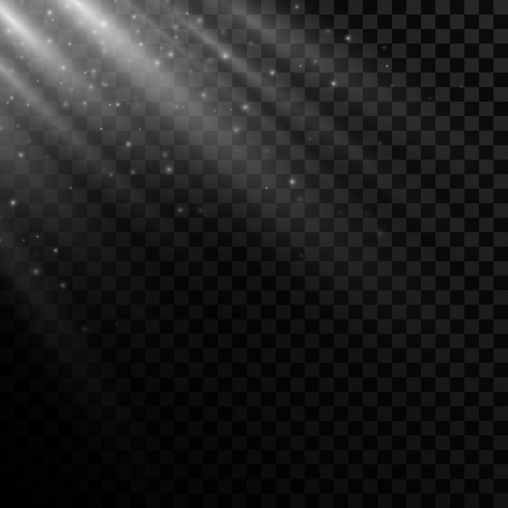 Vektor heller lichteffekt auf transparentem hintergrund.