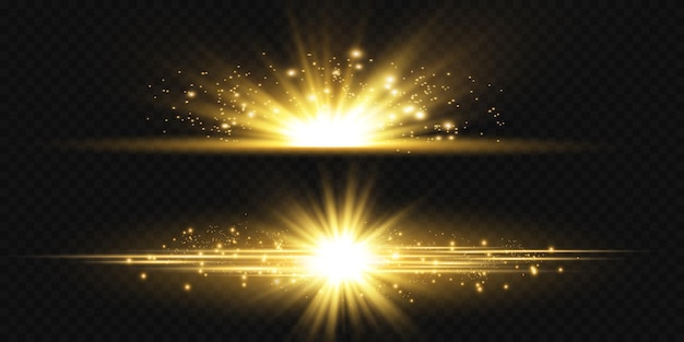 Heller Stern gold png Helle Sonne gold png Heller Blitz gold png Vektor Illustrator Sommersaison Strand