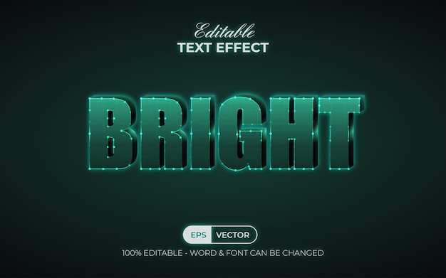 Heller Texteffekt im Neonstil Bearbeitbarer Texteffekt
