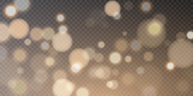 Helles Bokeh aus Goldstaub. Weihnachtliches leuchtendes Bokeh und glitzernde Overlay-Textur für Ihr Design