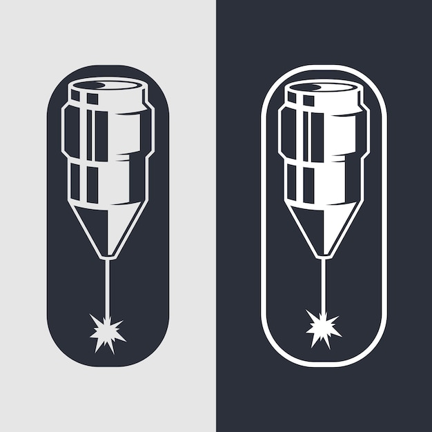 helles und dunkles Laserlogo