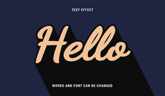 hello klassische Texteffekte bearbeitbare eps cc