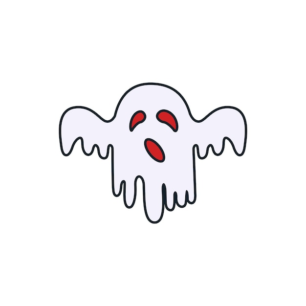 Vektor helloween ghost icon vector-logo-design