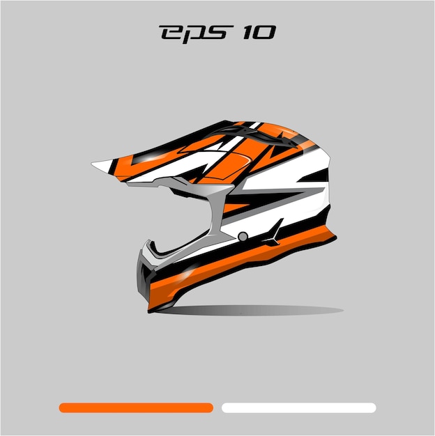 Helm wrap design farbthema 3d orange