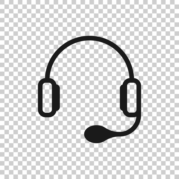 Helpdesk-Symbol im flachen Stil Kopfhörer-Vektor-Illustration auf weißem isolierten Hintergrund Chat-Operator-Geschäftskonzept